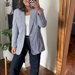 VIntage JH Collection Striped Classic Blazer Blue White. 8P